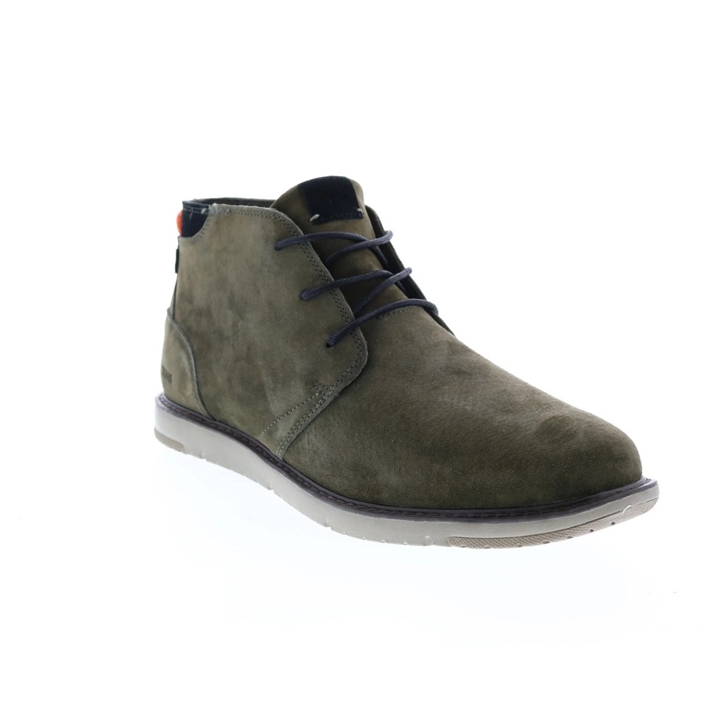 TOMS Navi Mens Green Nubuck Lace Up Chukka Boots - Size 11.5M Olive Green